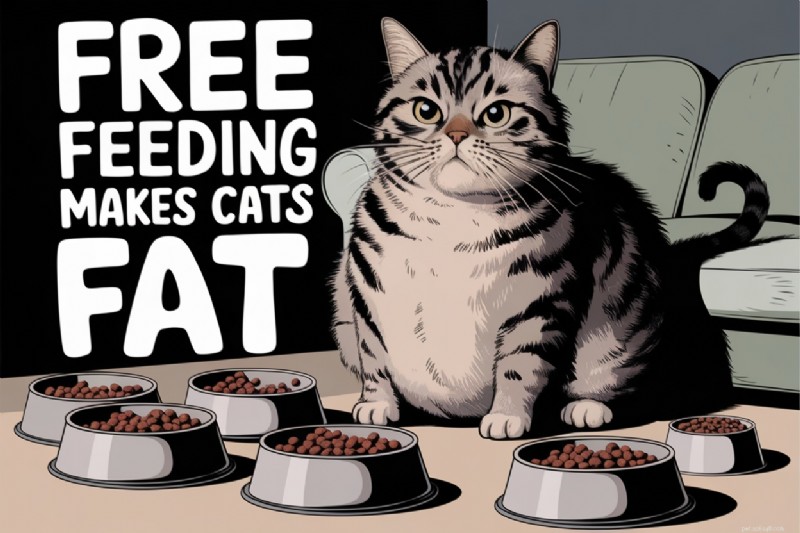 Por que a alimentação gratuita pode causar obesidade em gatos – 8 razões principais e soluções comprovadas 