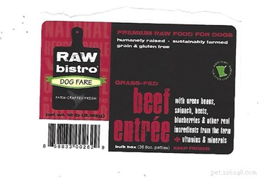 Raw Bistro Pet Fare dobrovolně stahuje mražené hovězí krmivo pro psy kvůli riziku salmonely