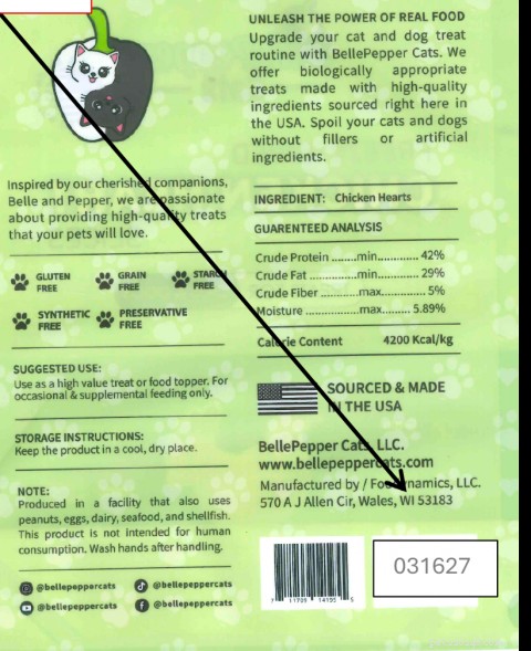 Foodynamické problémy Stažení lyofilizovaných pamlsků pro domácí mazlíčky po zjištění salmonely